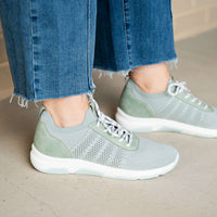 Remonte Women's Lightweight Sneakers in green - women's sneaker - alternate view