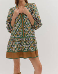 Entro - Peacock Mini Dress