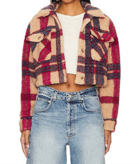 L*SPACE Big Sur Jacket in multicolor plaid - women's jacket - view 4
