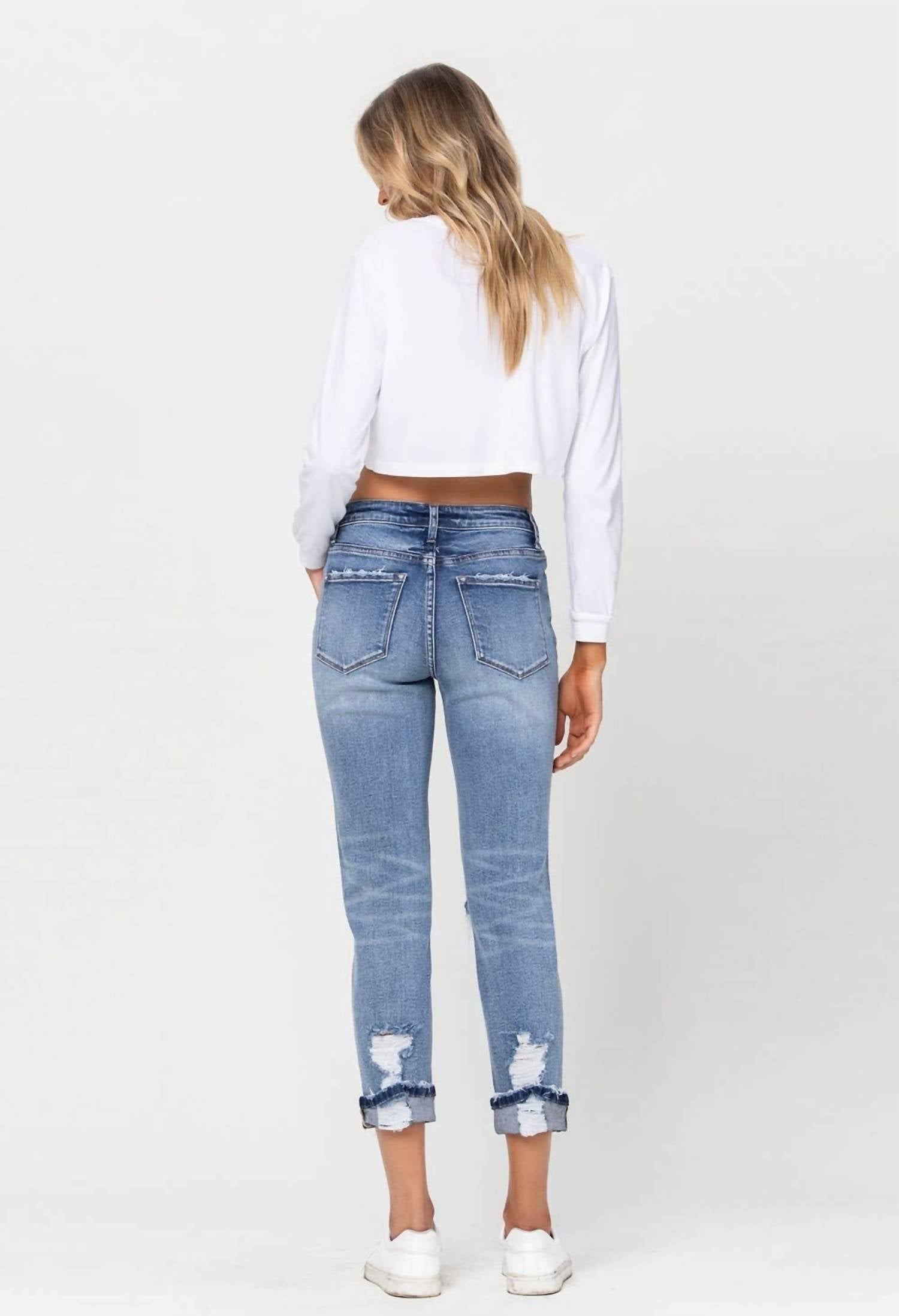 Vervet By Flying Monkey - Daisy Stretch Boyfriend Jean