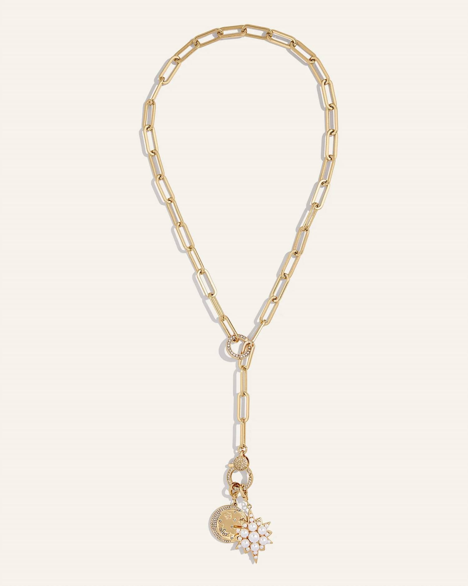 Stella & Dot - Jane Pavé Lariat Convertible Chain Necklace
