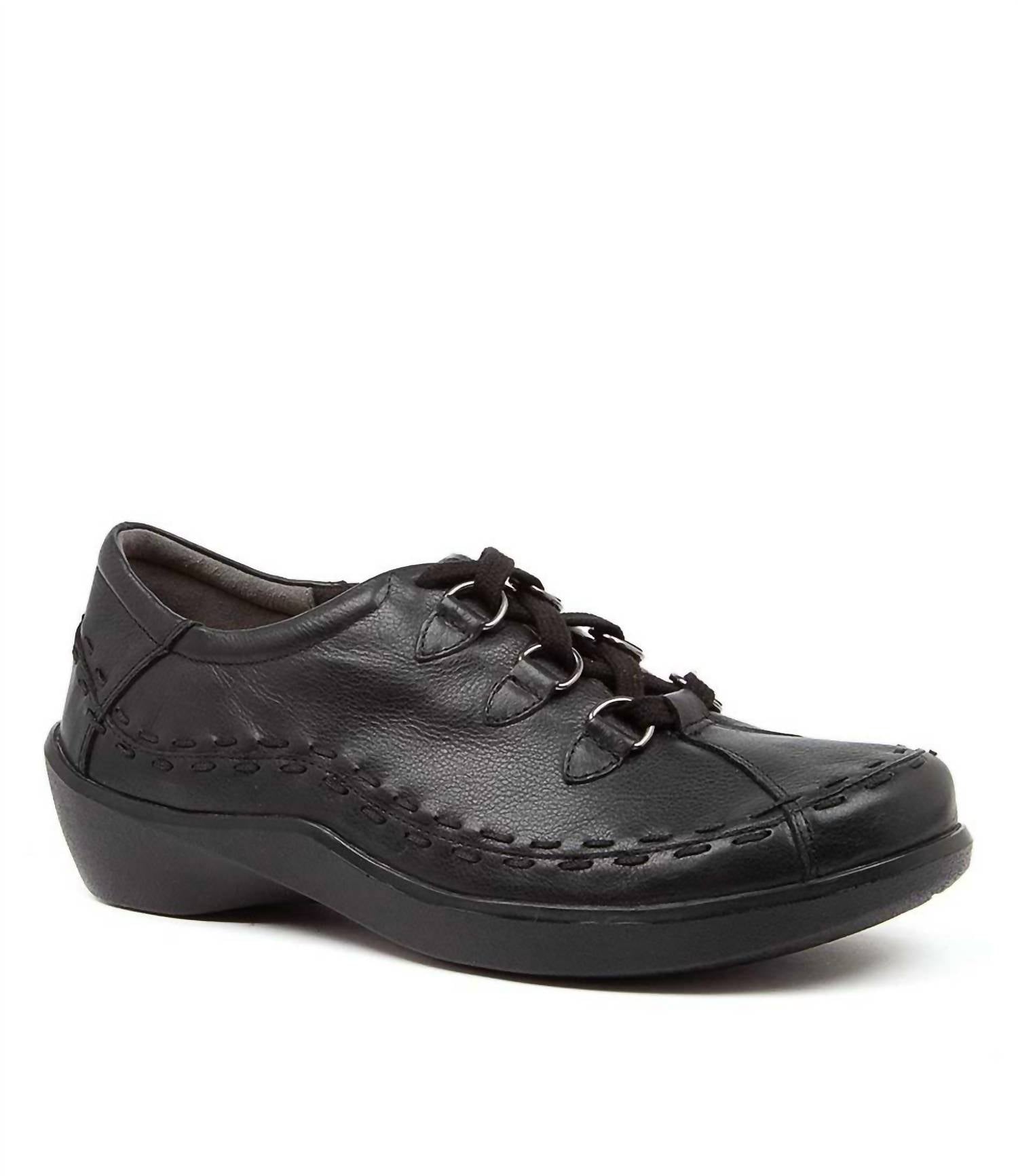 Ziera Women’s Allsorts Shoe – Extra Wide in black leather - women's sneaker