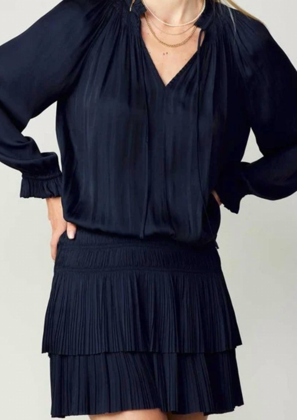 Current Air - Laurel Pleated Mini Dress