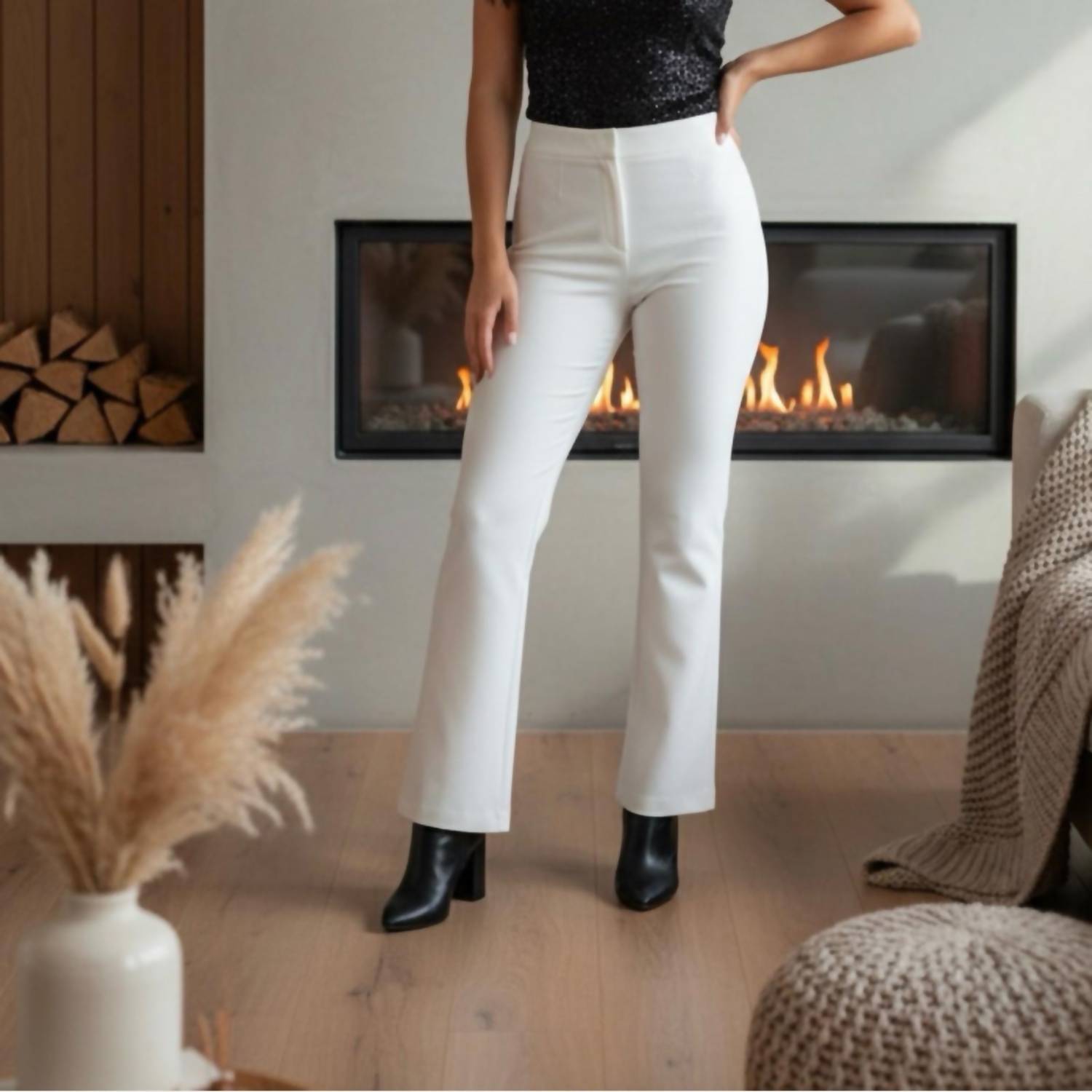Kasper Women's High Waisted Pants in white - women's pants