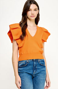 Strut & Bolt - Layla Pleated Sleeve Knit Top