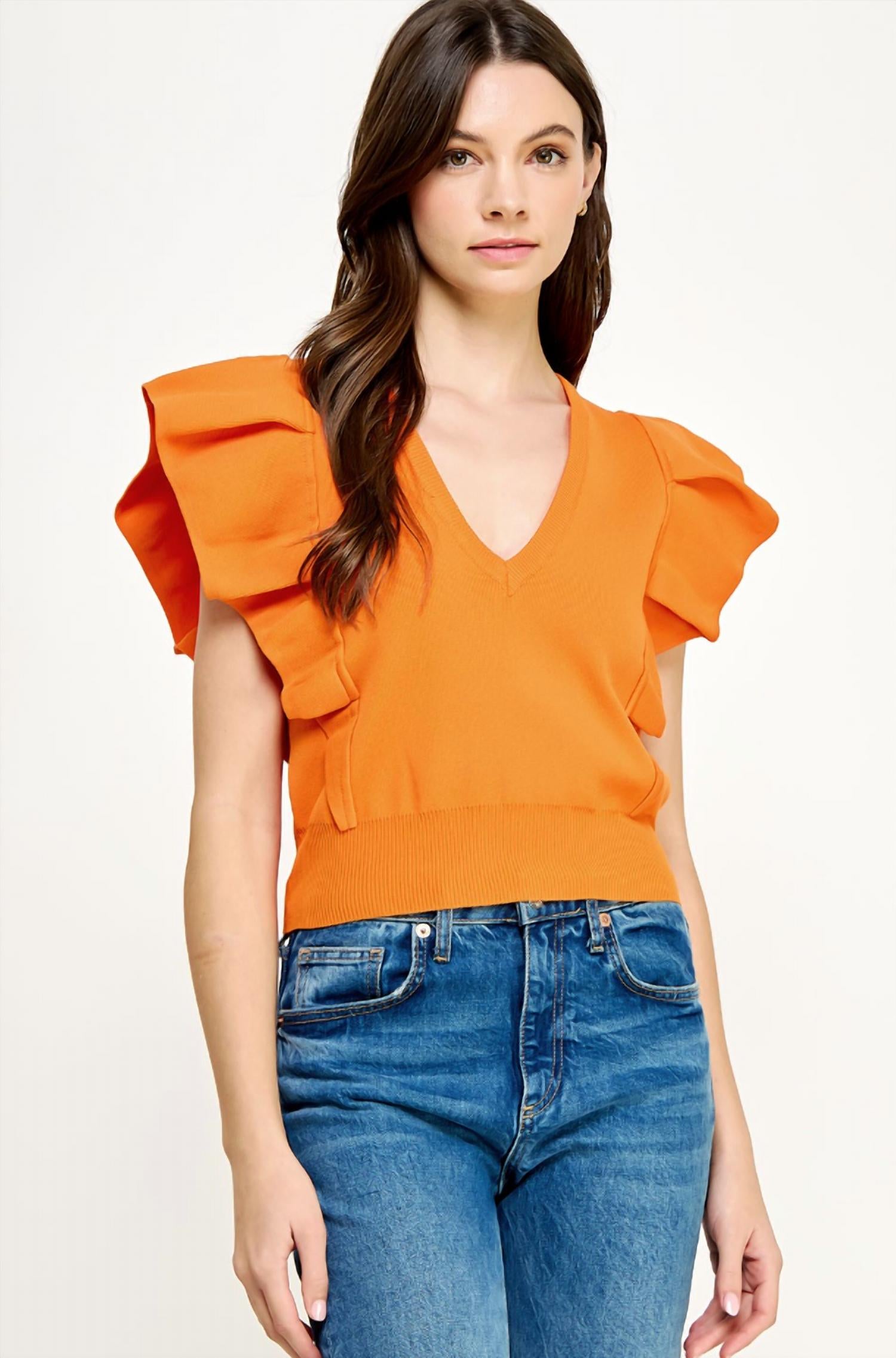 Strut & Bolt - Layla Pleated Sleeve Knit Top