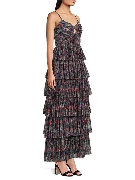 Hutch - Rosey Floral Tiered Gown