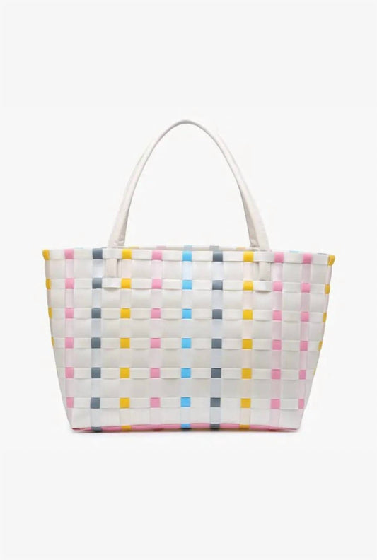 Jen & Co. - Women's Abigail Basketweave Tote