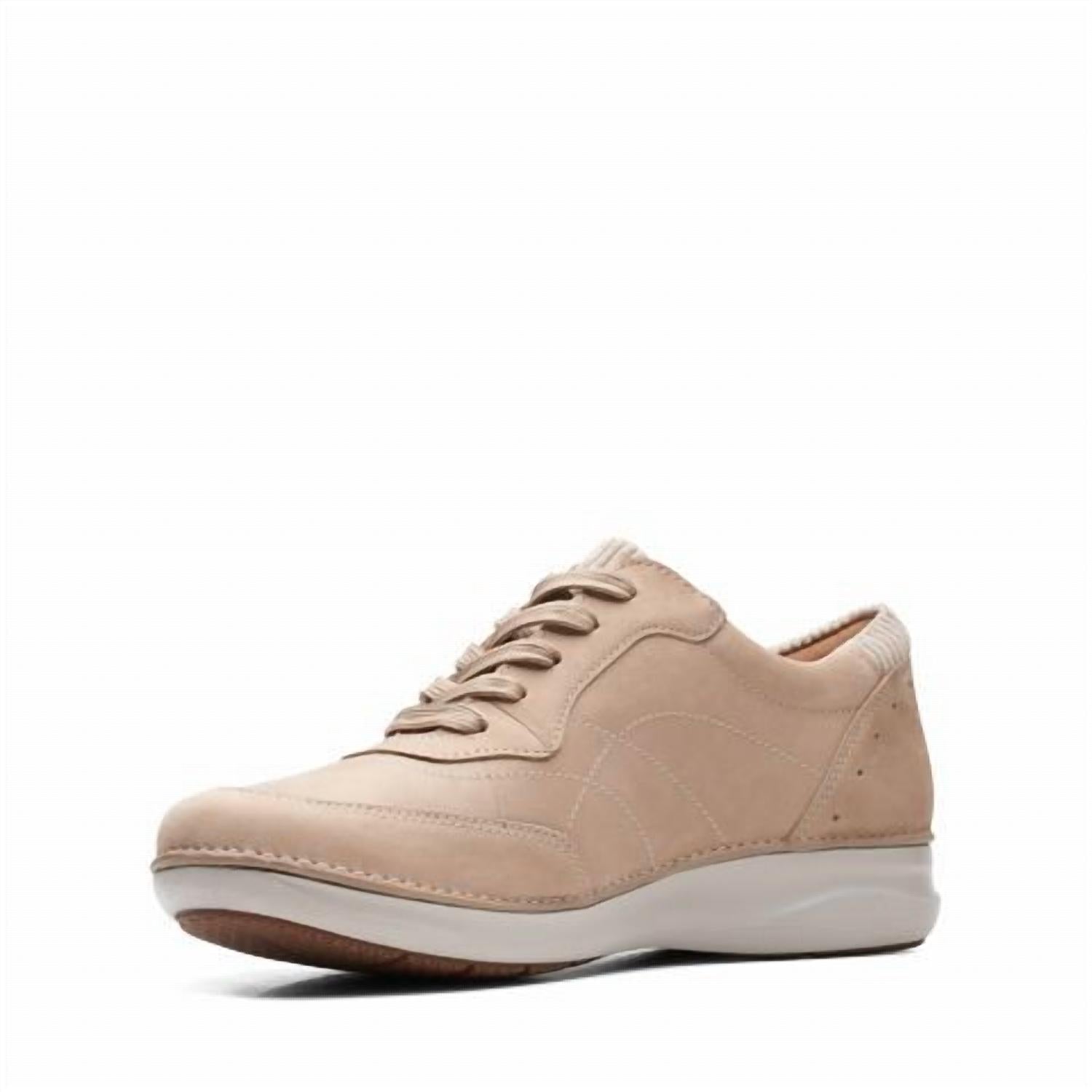 Clarks Women's Appley Tie Casual Shoe in sand nubuck - women's sneaker - view 10