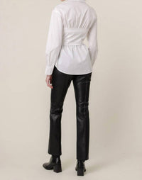 Line And Dot - Rene Poplin Top
