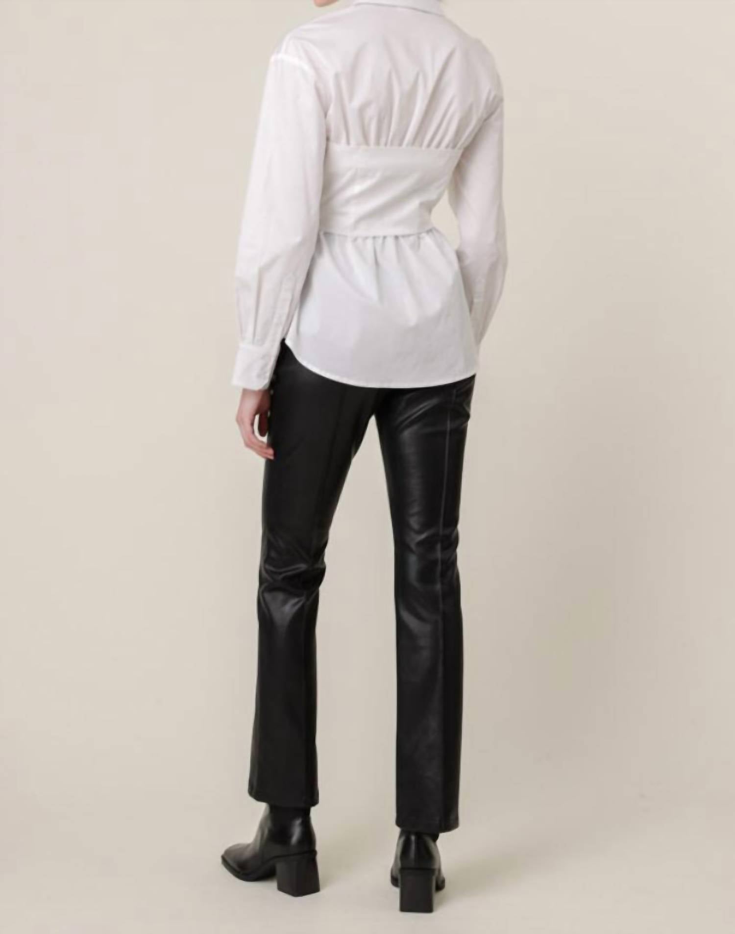 Line And Dot - Rene Poplin Top