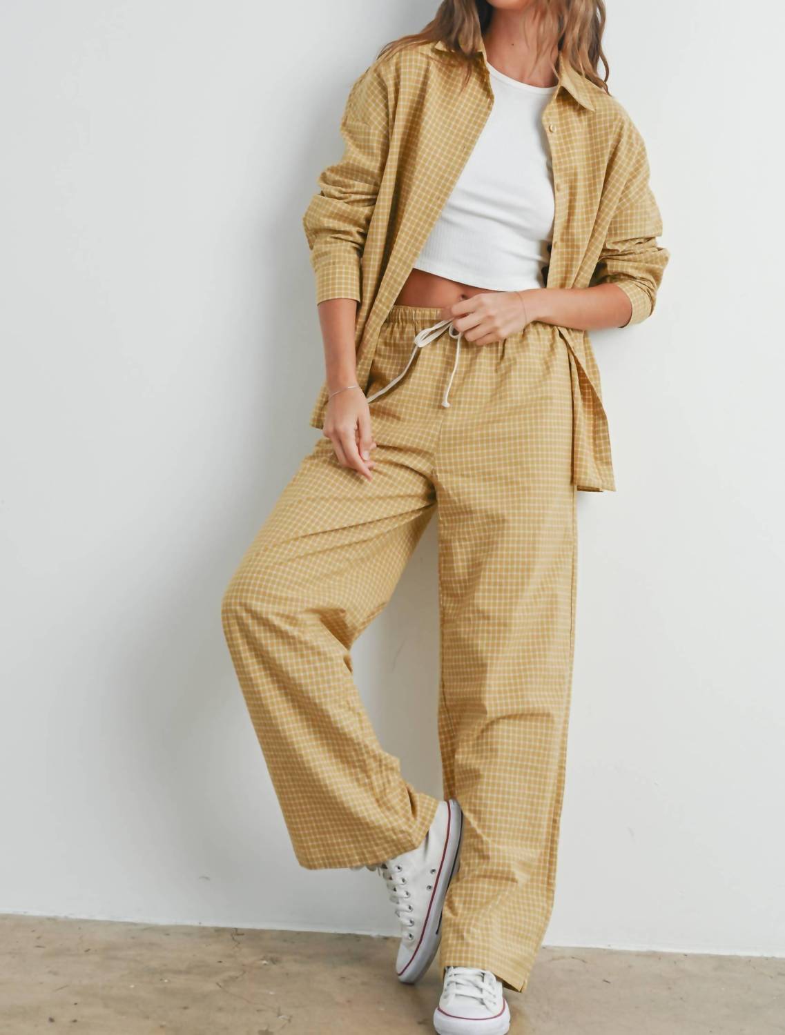 Buttermelon - Amy Micro Check Button Down Shirt