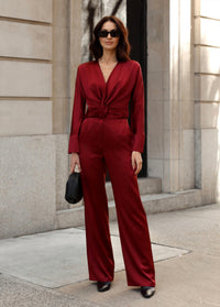 Diomi - Silk Sateen Straight-Leg Pants