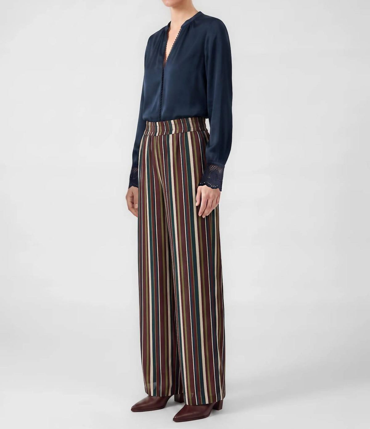 Current Air - Striped Wide Leg Pants