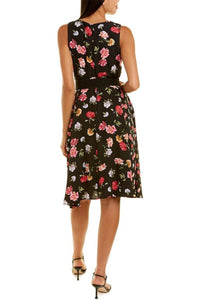 Maison Tara - Floral Sleeveless A-line Midi Dress