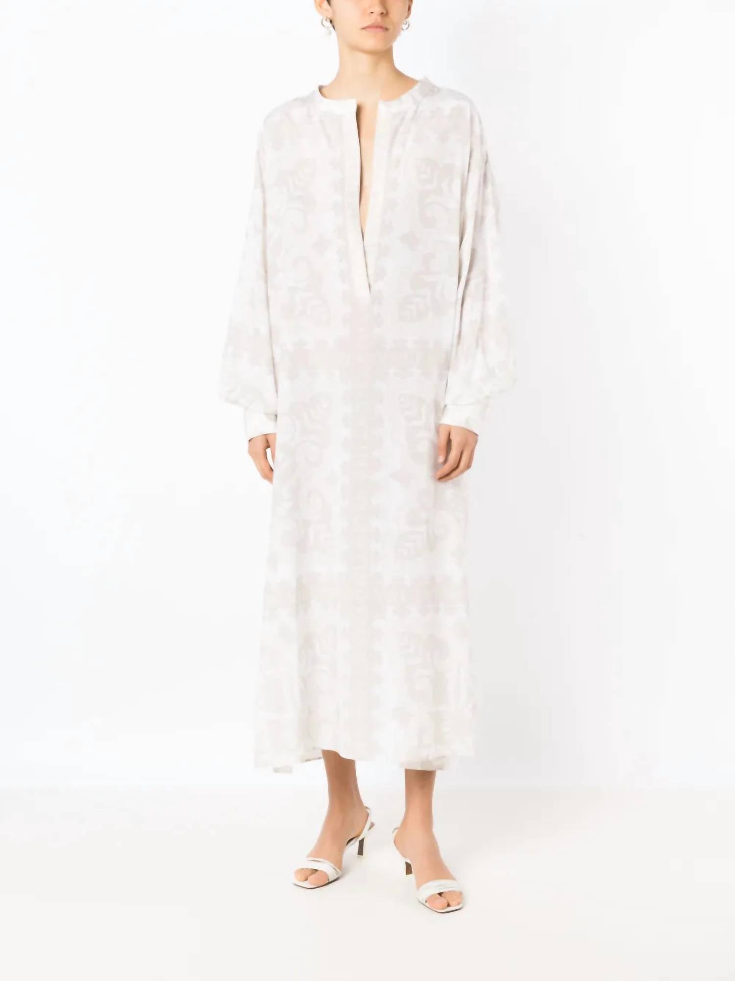 Valentino - Geometric Print Silk Cotton Dress