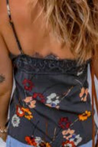Shiying Fashion - Women's Lace Contrast Tank Top