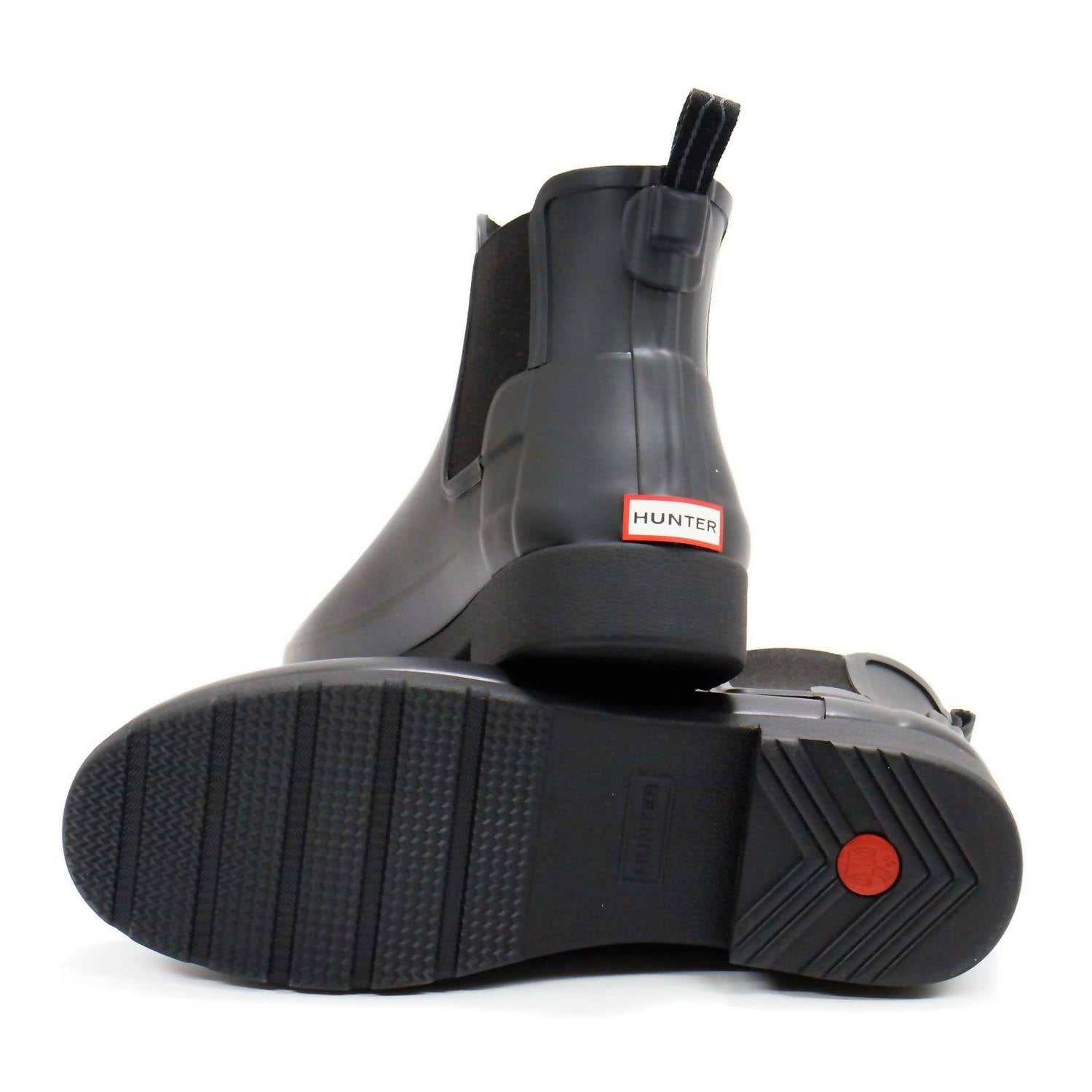 HUNTER Women's Original Refined Chelsea Rain Boots in black - women's shoe - view 6