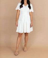 Tea N Rose - Zoie Eyelet Mini Dress