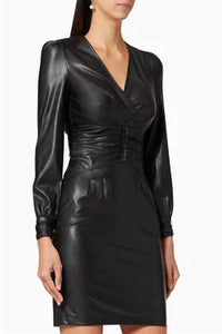 Pinko - Faux Leather Mini Dress