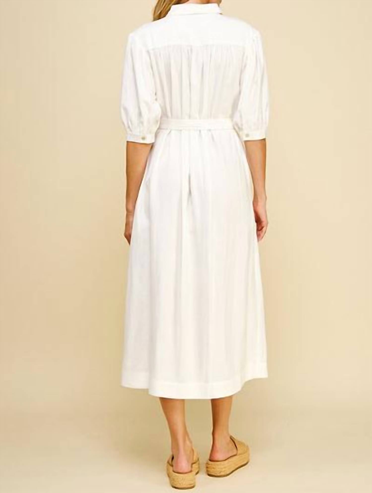 Pinch - Solid Linen Midi Dress