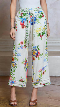 Current Air - Floral And Fruit Printed Pants