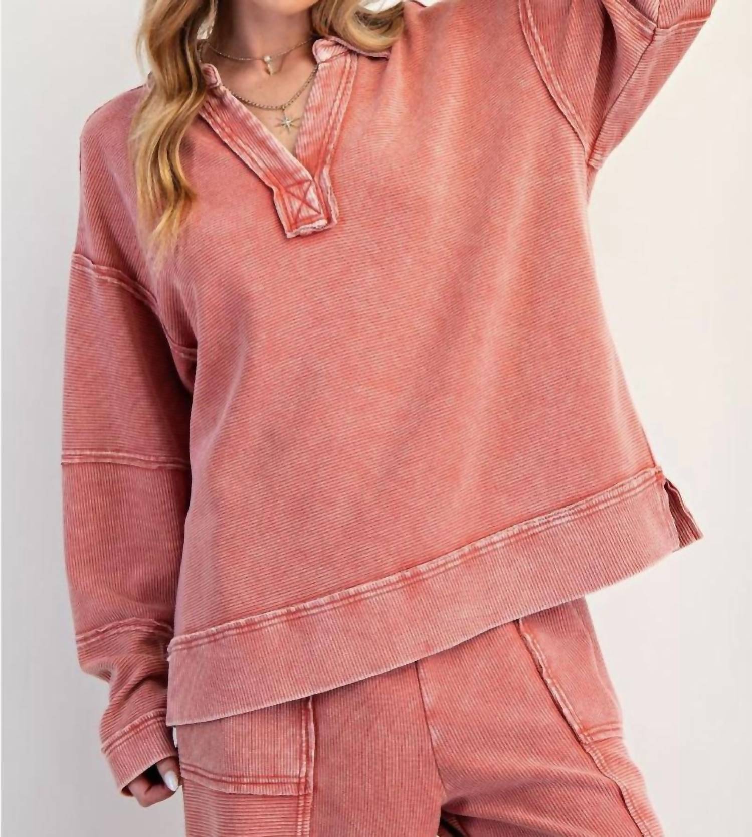 Easel - Boho Long Sleeve Top
