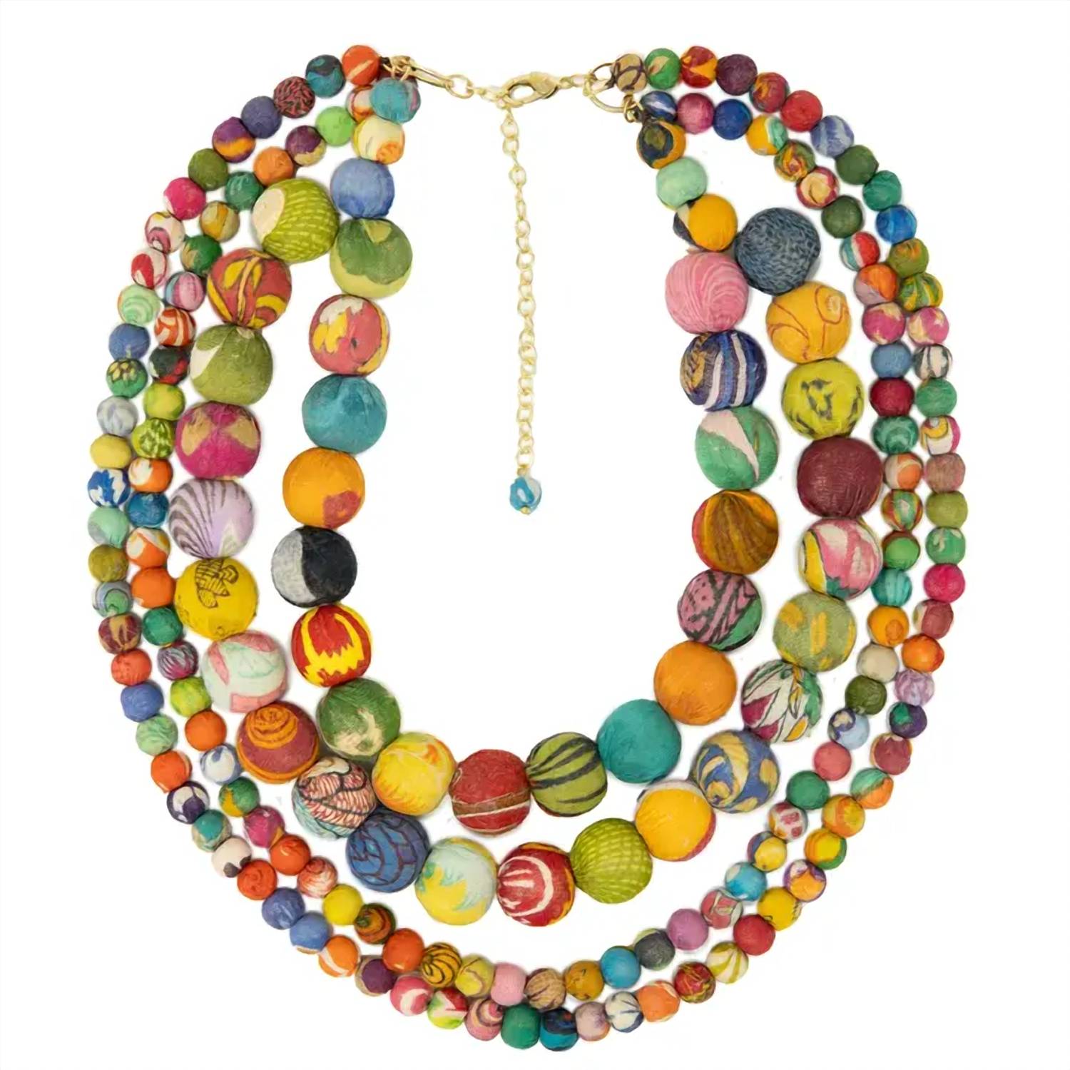 World Finds - Women's Kantha Inlet Necklace