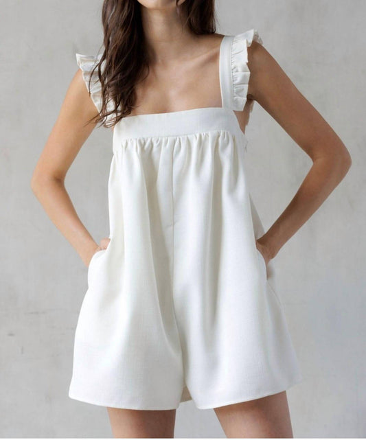 Storia - Celia Ruffled Strap Romper