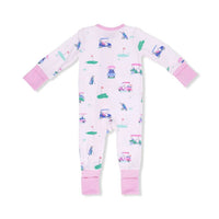 Angel Dear - Girl's Vintage Golf Carts Convertible Romper