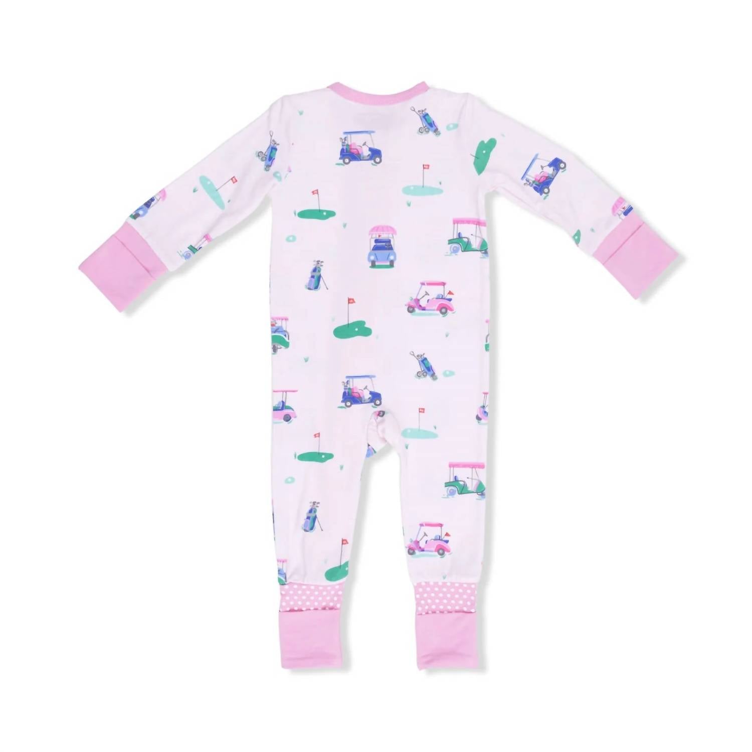 Angel Dear - Girl's Vintage Golf Carts Convertible Romper