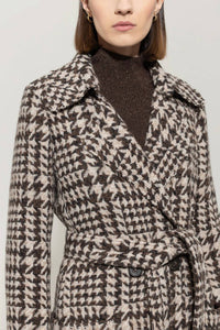 Luisa Cerano - Glencheck Coat With Belt