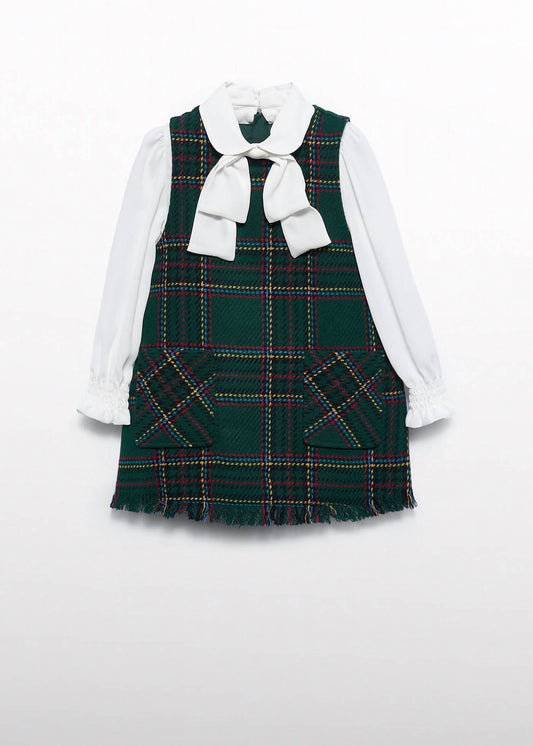 Abel & Lula - Girl's Pinafore Long Sleeve Dress