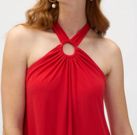 Joseph Ribkoff - Keyhole Halter Trapeze Mini Dress