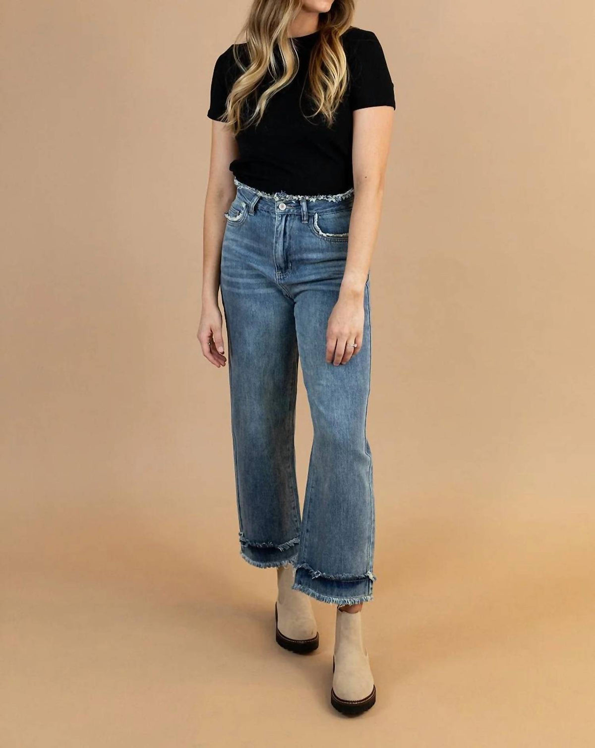 So Me - Vessie Frayed High Rise Jeans