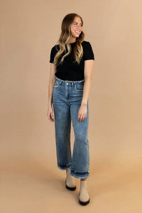 So Me - Vessie Frayed High Rise Jeans