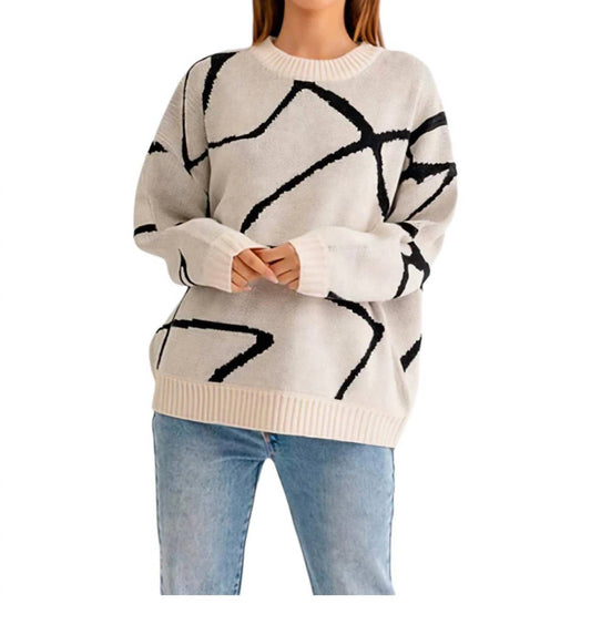 Le Lis - Abstract Pattern Oversized Sweater