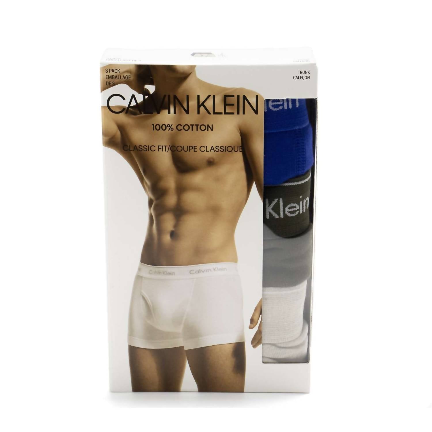Calvin Klein - Men's Cotton Classic Fit 3-pack Trunk Boxer Briefs
