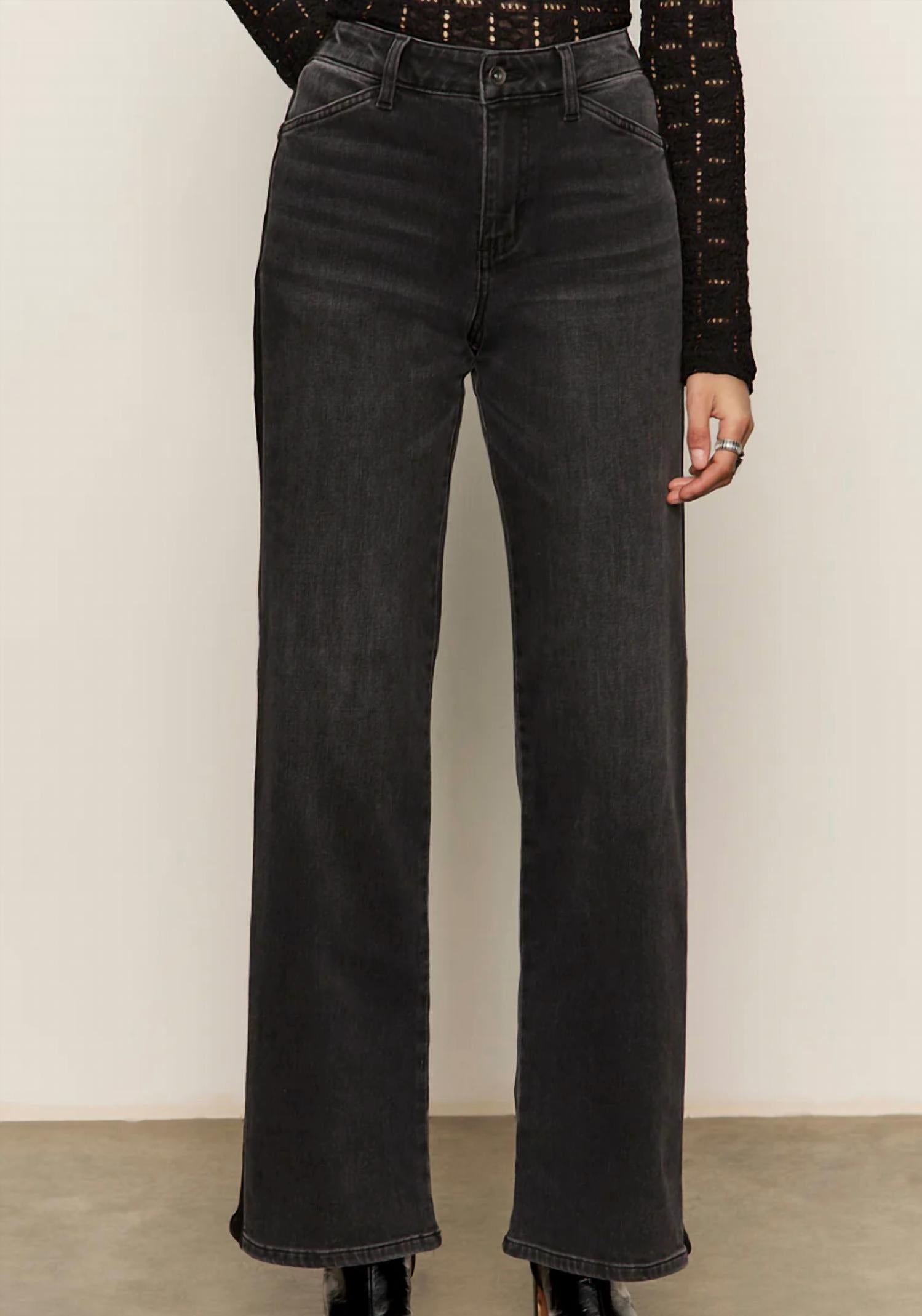 Sanctuary Tuxedo Straight Jeans in black - women's jeans - view 4