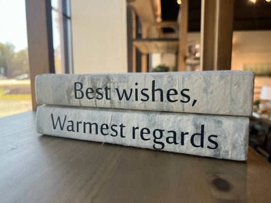 Mickler & Co. - "best Wishes, Warmest Regards" Decorative Book