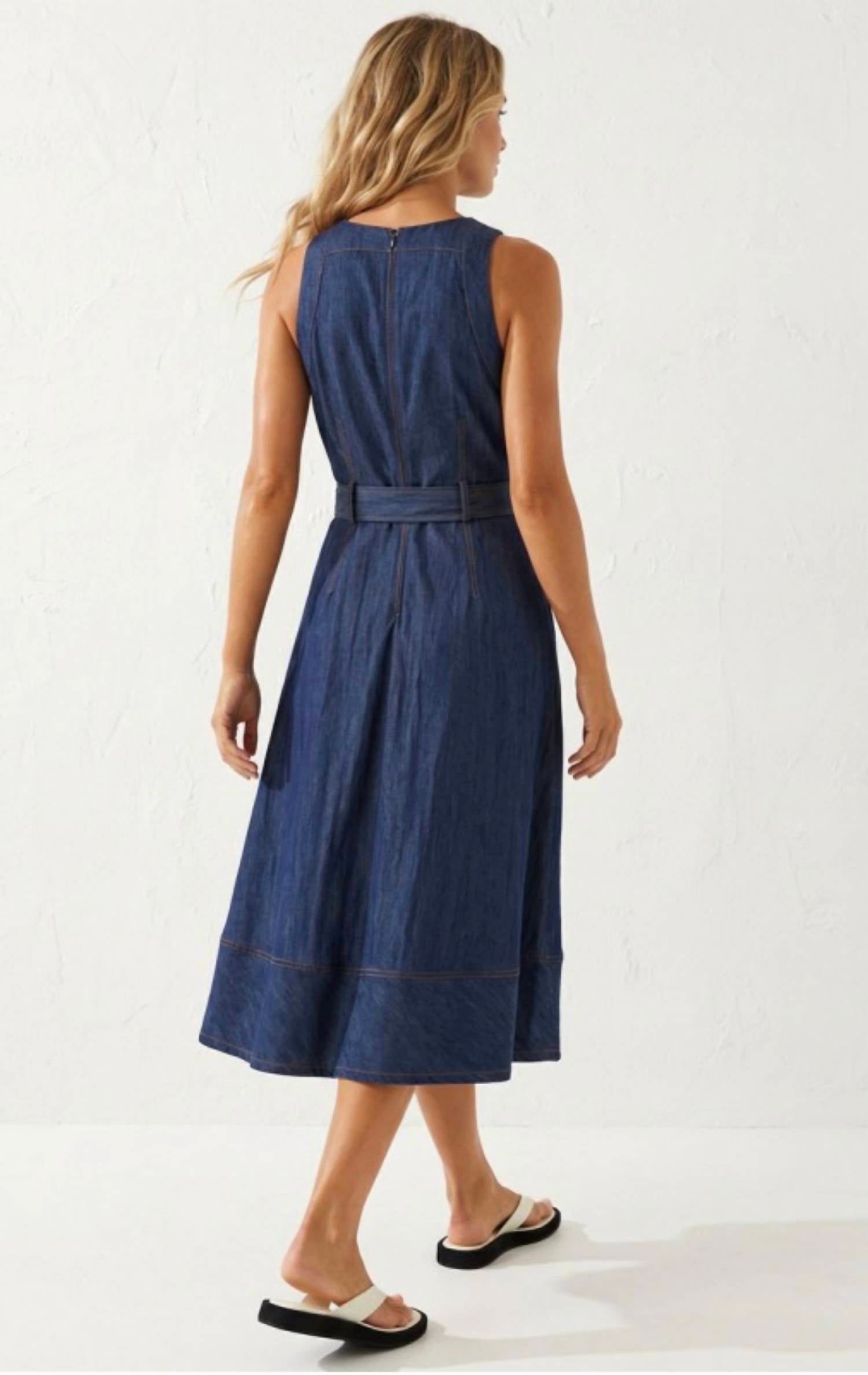 Naked Zebra - Sleeveless Midi Dress