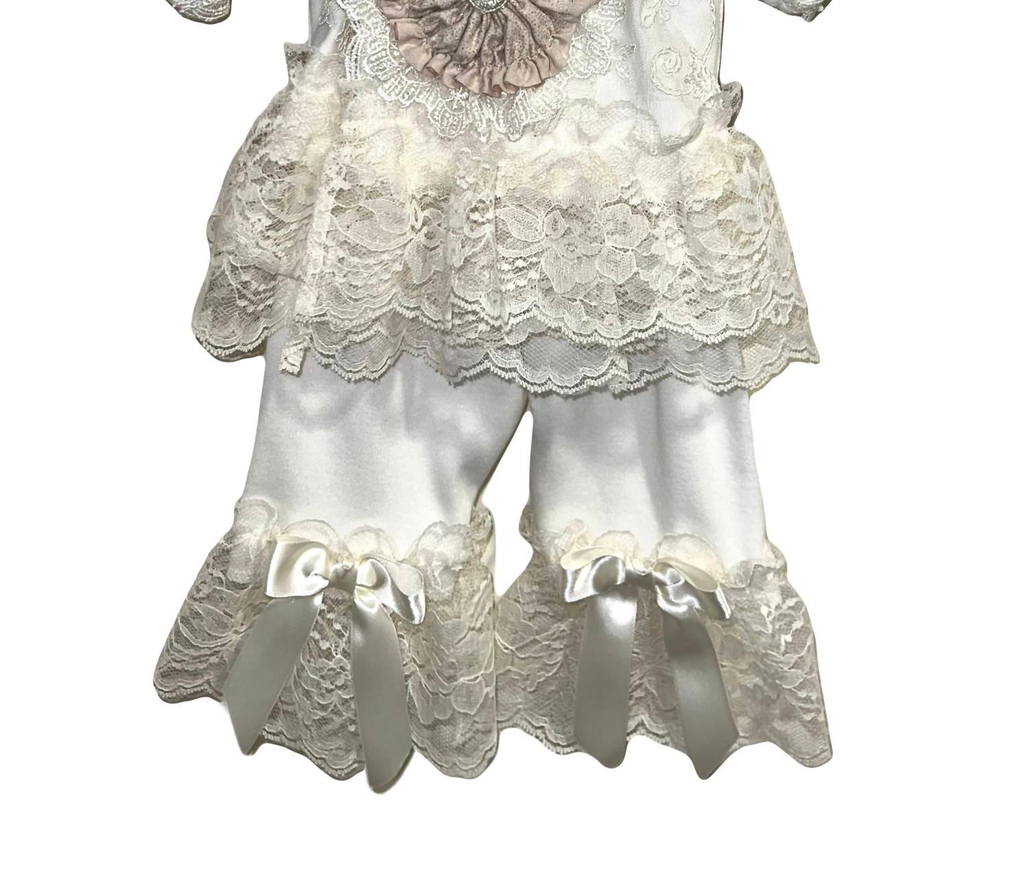Katie Rose - Girl's 2-Piece Short Sleeve Tutu With Lace
