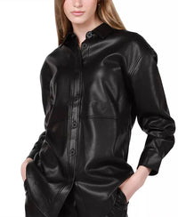 Black Tape - Vegan Leather Shirt