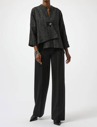 Joseph Ribkoff - Textured Asymmetric Swing Jacket