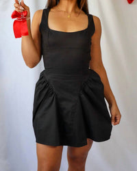 Bailey Rose - Lace Up Back Puff Skirt Mini Dress