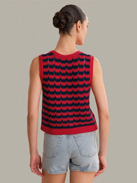525 America - Isla Striped Button Front Vest