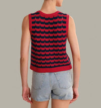 525 America - Isla Striped Button Front Vest