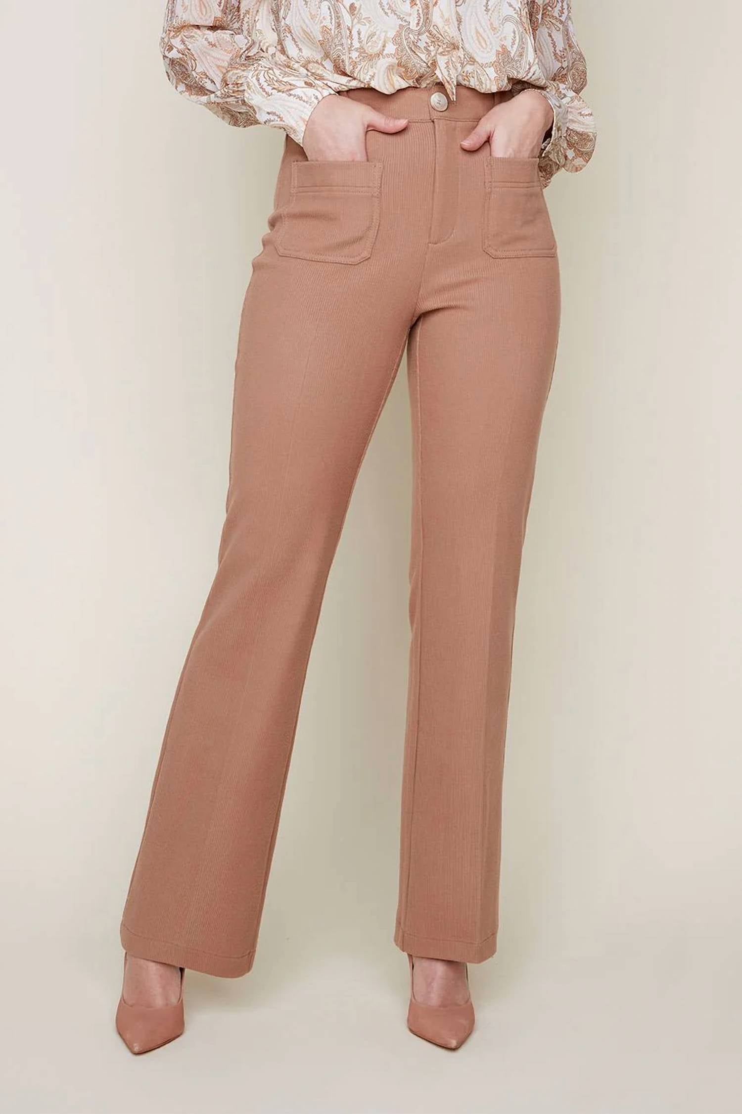 Renuar - High Waisted Flared Trousers