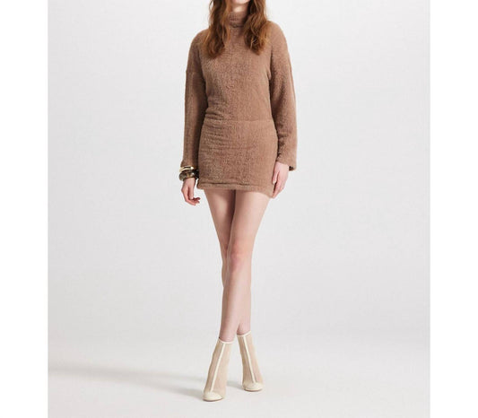 Theo The Label - Carme Plush Lace Sweatshirt Dress