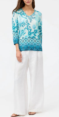 Johnny Was - Janie Favorite 3/4 Sleeve V-neck Tee